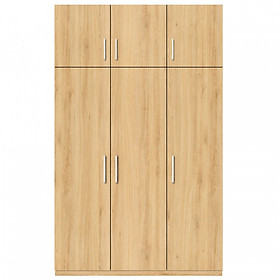 Mua Tủ quần áo gỗ MDF Tundo 3 cánh 2 ngăn kéo màu vàng sồi 160 x 55 x 260cm