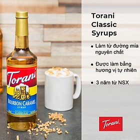 Siro Pha Chế Vị Caramel Bourbon Torani Classic Bourbon Caramel Syrup 750ml Mỹ