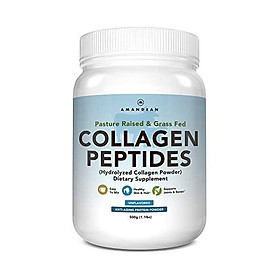 AMANDEAN Premium Collagen Peptides Powder (17.6oz) | Grass-Fed | Keto Friendly | Unflavored, Odorless, Cold Water Soluble | Hydrolyzed Gelatin Protein | Promotes Healthy Joints, Skin, Hair, Nails