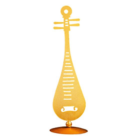 Musical Sculptures Music Note Figurine Statue Decorative Ornaments Decor for Living Room Bedroom TV Cabinet Gift (Gold)
