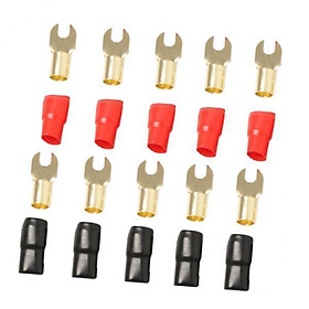 5X 5 Pair Spade Terminals for 4 AWG Car Audio Wire Connector