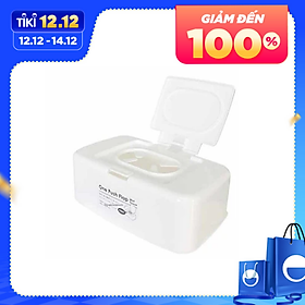 Mua Hộp nhựa trắng đựng khăn giấy ướt có nắp tiện lợi - Hàng nội địa Nhật