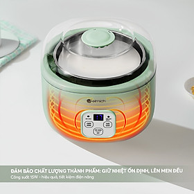 Máy Làm Sữa Chua Elmich YME0296 15W, Hàng Chính Hãng, Cảm Ứng Điện Tử, Nồi Ủ Inox - JoyMall