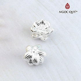 Charm bạc hoa sen xỏ ngang - Ngọc Quý Gemstones