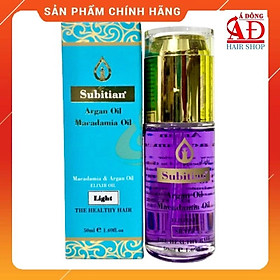 TINH DẦU DƯỠNG TÓC SUBITIAN LIGHT ARGAN OIL CHO TÓC SÁNG LIGHLIGHT BẠCH KIM 50ML