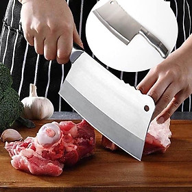 Mua Dao chặt xương Inox Nhật cao cấp chống trơn trượt   thép không rỉ   lưỡi dao bén  thiết kế lượn sóng giúp giảm tiếng ồn và lực tiếp xúc mạnh  cán inox rất bền dễ cầm  đầu dao thiết kế có lỗ treo gọn gàng  sạch sẽ an toàn cho sức khỏe