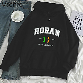 Áo hoodie họa tiết chữ Horan áo nỉ có mũi trùm đầu Nam Nữ