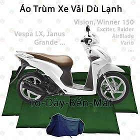 (Phủ Kín) Bạt Trùm Xe Cỡ 4 Siêu To - SH 150i 300i Phủ Sát Đất - Xe Moto PKL - Áo Che Xe Máy Cao Cấp Vải Dù Lạnh (Dù Cá Vân Tổ Ong) - KhoNCC Hàng Chính Hãng