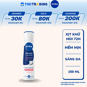 XỊT NGĂN MÙI NIVEA DƯỠNG SÁNG ĐỀU MÀU