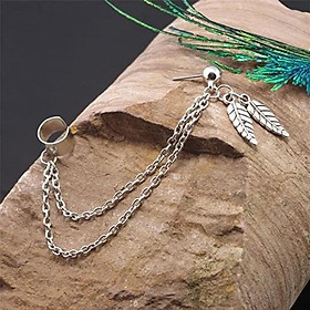 Bông tai unisex chữ U thả lá bá đạo
