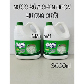 Nước rửa chén bát, ly tách Lipon Bergamote (Hương bưởi) 3600ml - Hàng Thái Lan