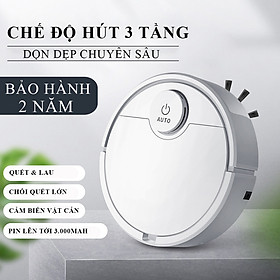 Robot Hút Bụi Thông Minh Thế Hệ Mới ES300 Pro 2021 Siêu Mạnh Mẽ Tích Hợp Cảm Ứng Chạm, Kiêm Lau Nhà Bản Nâng Cấp