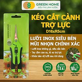 Kéo Cắt Cành GreenHome, D16,5xR4,5cm, Inox, Mũi Nhọn, Siêu Bén, Không Gỉ, Có Khoá An Toàn, Nhiều Màu Lựa Chọn