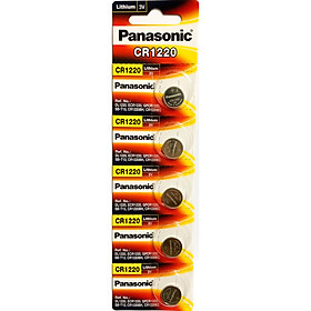 Vỉ 5 Viên Pin CR1220 ( CR 1220/5BE x 1 Vỉ ) Lithium 3V Panasonic - Hàng Chính Hãng