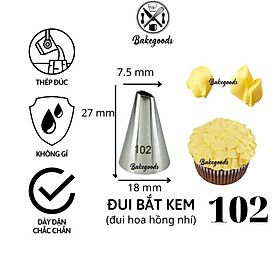 Mua Đui bắt kem 102  Đuôi bắt hoa hồng nhí trang trí bánh bằng thép không gỉ đúc liền khối dày dặn  cứng cáp