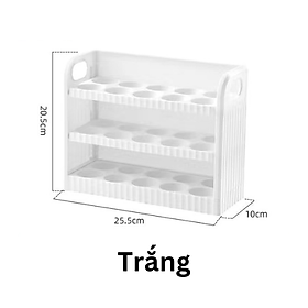Mua Khay đựng trứng CÁNH TỦ LẠNH 3 tầng 30 quả nhựa PP an toàn cao cấp
