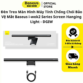 Mua Đèn Treo Màn Hình Máy Tính Chống Chói Bảo Vệ Mắt Baseus i-wok2 Series Screen Hanging Light (I-wok2 Youth New Edition  Ra 95  i-wok2 USB Asymmetric  Full Spectrum Color  Touch Control)- DGIW- Hàng chính hãng