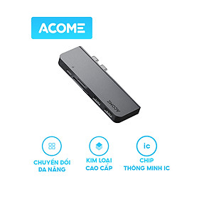 Mua HUB Type-C  ACOME AHT600 Thiết Bị Chuyển Đổi Đa Năng Cho MacBook Pro/Air - Hàng Chính Hãng