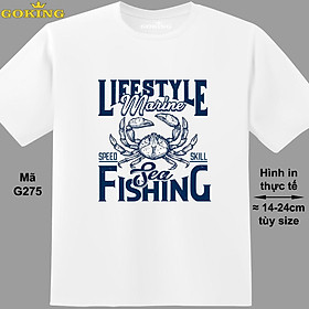 Sea Fishing, mã G275. Hãy tỏa sáng như kim cương, qua chiếc áo thun Goking siêu hot cho nam nữ trẻ em, áo phông cặp đôi, gia đình, đội nhóm