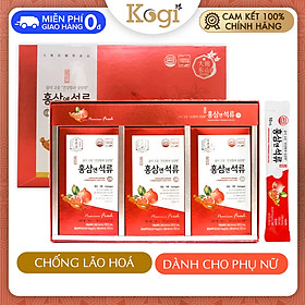 Nước hồng sâm lựu collagen Hàn Quốc Daedong 30 gói chính hãng dạng stick cho phụ nữ chống lão hóa, đẹp da, tăng cường hệ miễn dịch