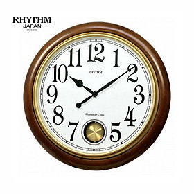 Đồng hồ Rhythm CMJ579NR06 Kt 53.4 x 8.2cm, 3.33kg Vỏ gỗ. Dùng Pin.