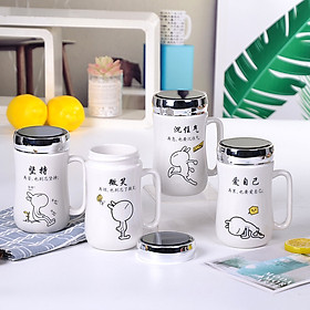 Mua Ly Sứ Uống Trà   Cà Phê 400ml Nắp Trắng Kèm Hộp Và Dụng Cụ Cọ Rửa Ly ( Giao Ngẫu Nhiên )