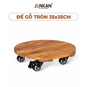Đế Lót Chậu Cây Có Bánh Xe Cao Cấp Đường Kính 35cm Tải Trọng 120Kg, Để Di Chuyển Chậu Cây Thường Xuyên