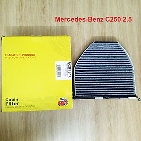 Lọc gió điều hòa than hoạt tính cho xe Mercedes-Benz C250 2.5 2008, 2009, 2010, 2011, 2012 mã phụ tùng A2048300018 mã AC0161C