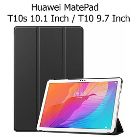 Bao Da Cover Dành Cho Máy Tính Bảng Huawei MatePad T10s 10.1 Inch AGS3-L09 / AGS3-W09 Hỗ Trợ Smart Cover
