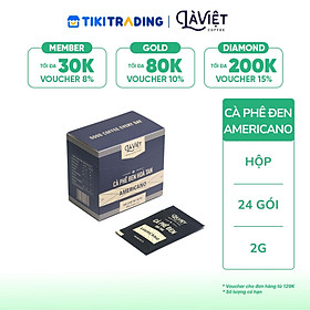 Hộp 24 Gói Cà Phê Đen Hòa Tan Americano Là Việt (2G/Gói)