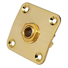 2x Metal Square Guitar Bass Jack Plate Cover for LP Electric Guitar Part Gold Durable