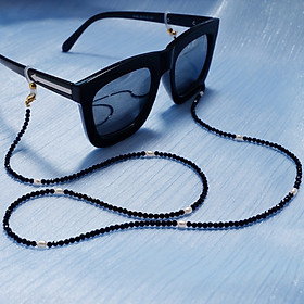 Glasses chain dây đeo kính mắt phụ kiện kính cận kính râm kính thời trang hạt cườm đen so cool nam nữ cá tính