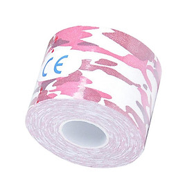 Waterproof Uncut Muscle Support Sports Kinesiology Tape  Camouflage Pink