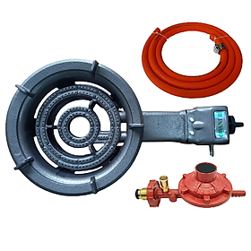 Mua Combo Bếp Gas Công Nghiệp Chuyên Dụng Hầm Chiên Kho OWANI WN-260C Sơn Tĩnh Điện Loại To 5 Chân Kèm Van Dây - Hàng Chính Hãng