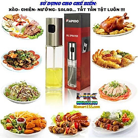 Mua Bình Xịt Dầu Ăn gia vị Thủy Tinh Nắp Inox  Xịt Phun Sương hh203