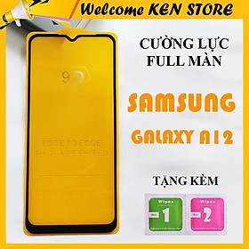 Mua Kính Cường Lực cho Samsung Galaxy A12 9D Full Keo Full Màn - Miếng Dán Màn HÌnh Cao Cấp - Viền Đen