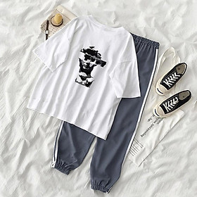 Set Jogger Line Phối Thun Unisex Person S7