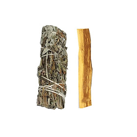 Mua Sét 1 bó xô thơm đen và 1 thanh palo santo (black sage & palo santo)
