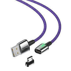 Mua Cáp sạc từ tính Baseus Zinc Magnetic đầu Micro cho Samsung  Sony / Huawei /Xiaomi / OPPO / Vivo (Cáp Dài 1M -2.4A   Sync Data & Quick Charge 3.0  New Model 2019) - Hàng chính hãng