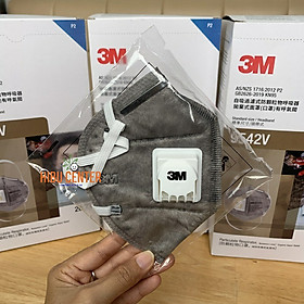 Khẩu Trang Lọc Bụi Bảo Vệ Hô Hấp 3M 9542V, Tiêu Chuẩn KN95 AS/ANZS P2, 20 Cái/Hộp – Than Hoạt Tính, Có Van Thở 1 Chiều
