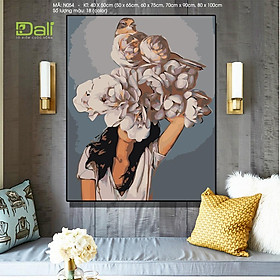 Mua Tranh sơn dầu số hoá tự tô màu DALI Cô gái hoa hiện đại N054