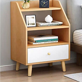 Kệ Tủ Đầu Giường Bằng Gỗ Công Nghiệp phủ Melamine Chống Xước, Chống Nước Phong Cách Châu Âu Với Hai Màu Vân Gỗ Và Xanh Hạt Gỗ Sang Trọng Phù Hợp Với Mọi Xu Hướng Nhà - Mẫu HT31