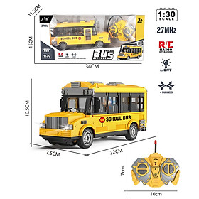 Xe Bus Đưa Rước Học Sinh Điều khiển Từ Xa Có Đèn Âm Thanh Tỉ Lệ 1:30 