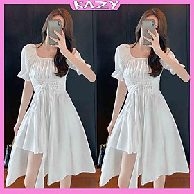Váy dự tiệc lệch tầng, Váy đi đám cưới xẻ tà KAZY V006