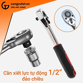 Tay vặn tự động đảo chiều 1/2" dài 250mm cán bọc nhựa