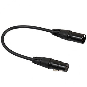 3x 3Pin XLR Male to Female Microphone Audio Snake Cable Extension  Cord 1ft