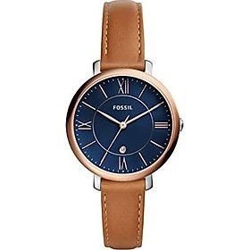 Mua Fossil Women s Jacqueline Stainless Steel Quartz Watch with Leather Calfskin Strap  Brown  14 (Model: ES4274)