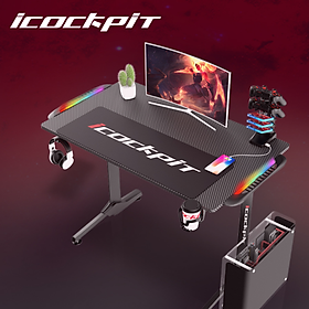 Mua Bàn Gaming Cao Cấp. Bàn Chơi Game. Bàn Game Sợi Cacbon Có Đèn LED RGB Cảm Biến. Bàn Làm Việc Cao Cấp. Bàn Gaming PC  Bàn Máy Tính  Bàn Game