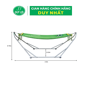 BỘ VÕNG XẾP KHUNG THÉP DUY LỢI CỠ ĐẠI (QUÀ TẶNG 10 MÓC ÁO KÉP NHỰA CAO CẤP DUY LỢI)