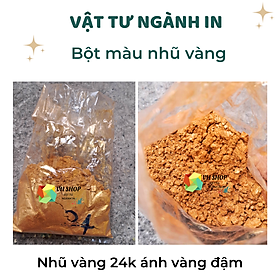 Mua 100 gram bột màu nhũ vàng 24K phun sơn tường  sơn tượng  phào chỉ nhũ vàng  sơn nhũ vàng heo đất đồ gốm sứ vẽ thư pháp